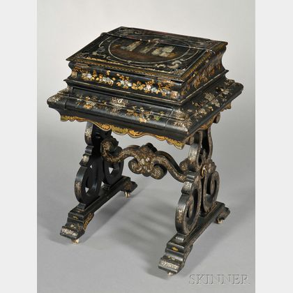 Victorian Lacquered Writing Desk