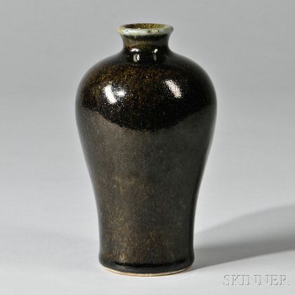 Small Dark Brown-glazed Vase
