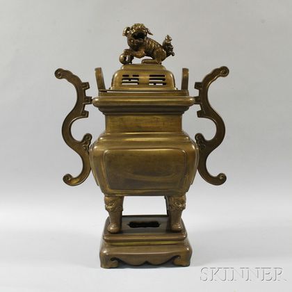 Large Brass Censer and Cover