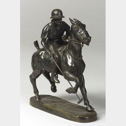 A. Guiet (French, 19th Century) Polo Player