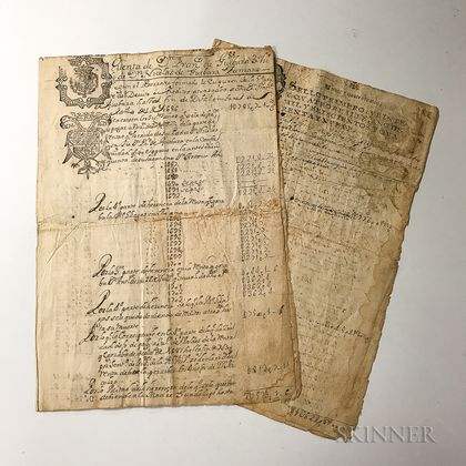 Part of 1687 Accounting Ledger