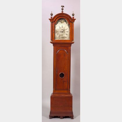 Cherry Carved Tall Case Clock