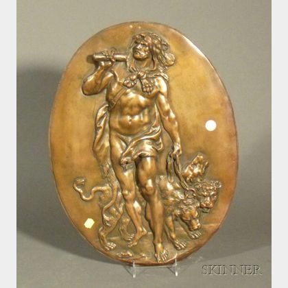 Copper Plaque of Hercules and Cerberus