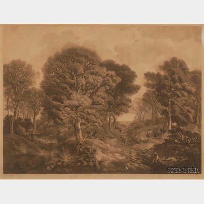 Possibly After Johann Gottlieb Theophilus Amadeus Prestel (German, 1739-1808) Travelers in a Bucolic Landscape.
