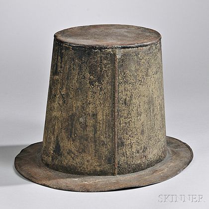 Painted Tin Top Hat