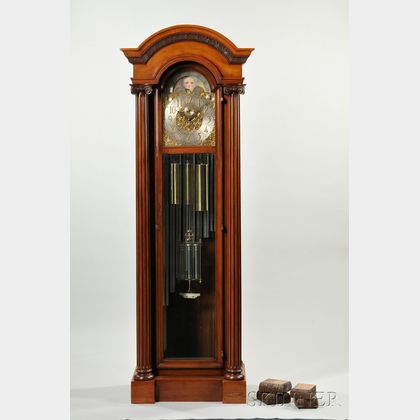 Waltham Mahogany Tubular Bell Chime Clock