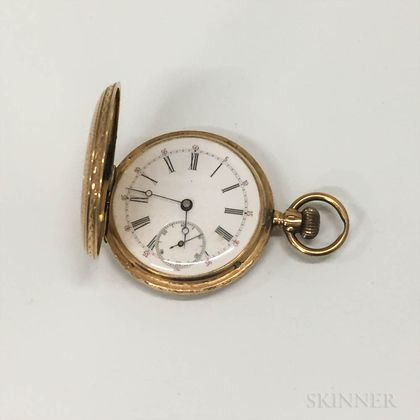 14kt Gold Hunter-case Pocket Watch