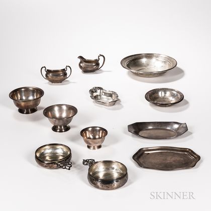 Twelve Pieces of Sterling Silver Tableware