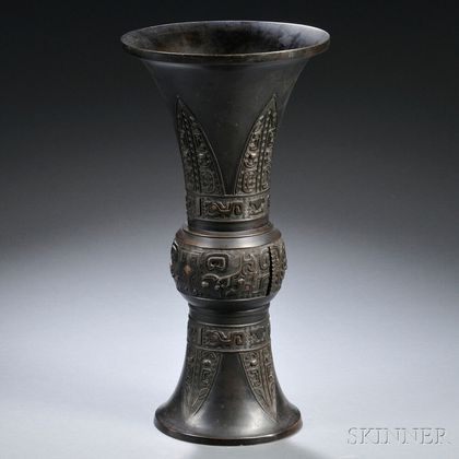 Bronze Gu Vase