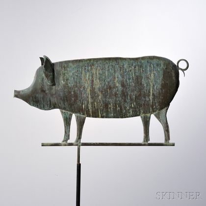 Sheet Copper Pig Weathervane