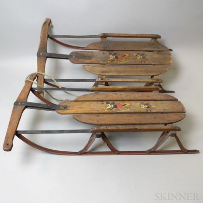 Two S.L. Allen & Co. "Mickey Mouse No. 80" Sleds