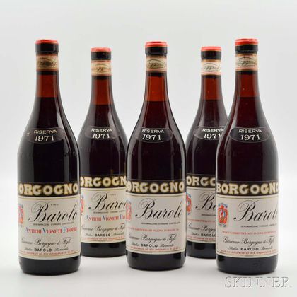 Borgogno Barolo Riserva 1971, 5 bottles 