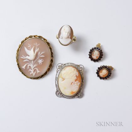 Group of Cameo Jewelry