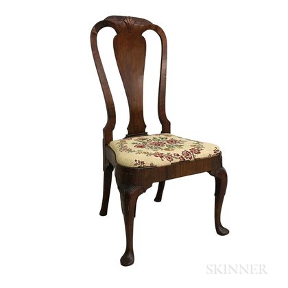 George II Mahogany Veneer Side Chair