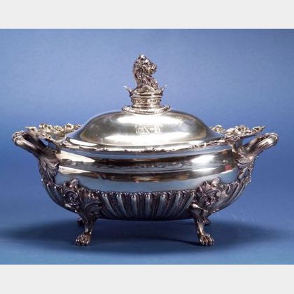 Large Victorian Silver Tureen