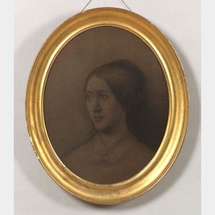Attributed to George Fuller (Massachusetts, 1822-1884) Portrait of Caroline Eddy Bemis.