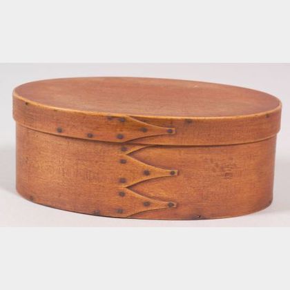 Shaker Covered Oval Wooden Box