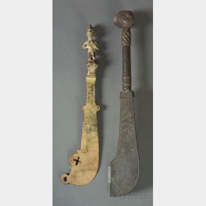 Two African Bronze Knives