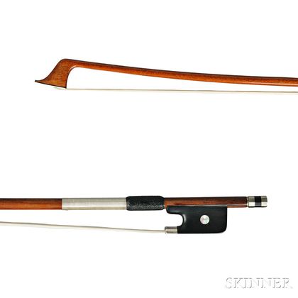 French Silver-mounted Violoncello Bow, Jules Fetique