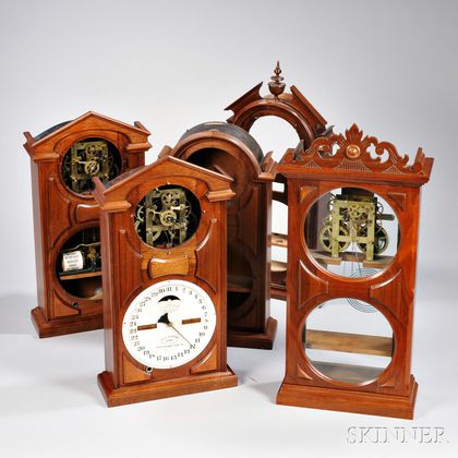 Five Ithaca Calendar Clock Cases and Parts