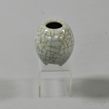 Crackle-glazed Water Coupe