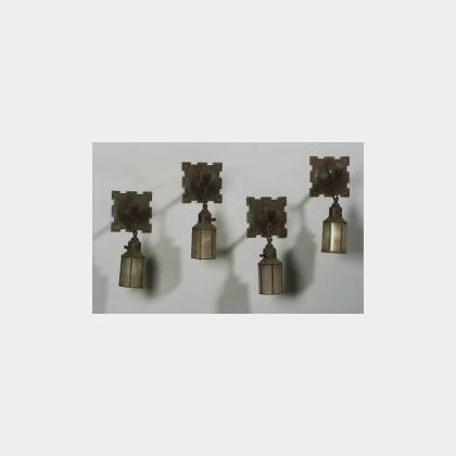 Four Arts & Crafts Wall Sconces