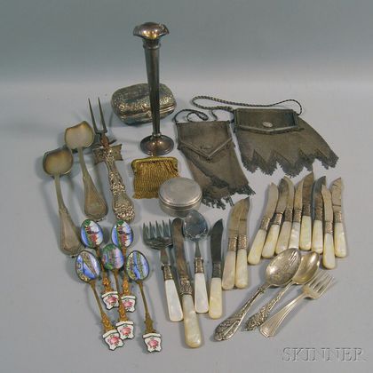 Group of Sterling Silver and Silver-plated Tableware and Accessories