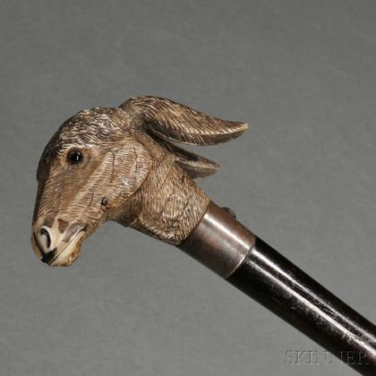 Parasol with Articulated Donkey-carved Handhold