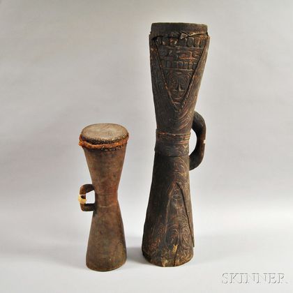 Two New Guinea Kundu Drums