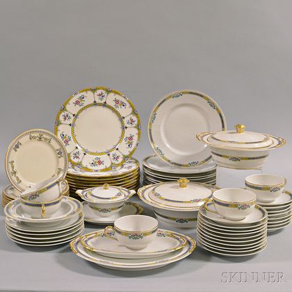 Bernardaut Limoges Porcelain Partial Dinner Service