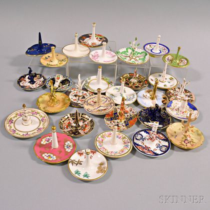 Twenty-nine Porcelain Ring Holders