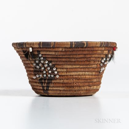 California Miniature Beaded Basket