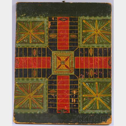 Polychrome-painted Pine Game Board