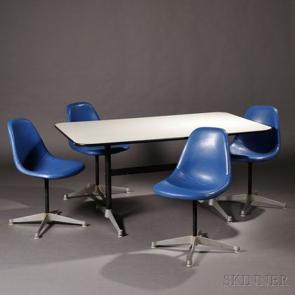 Eames for Herman Miller Table and Five Chairs 
