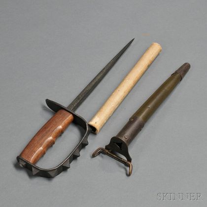 Unissued Model 1917 Trench Knife and Scabbard