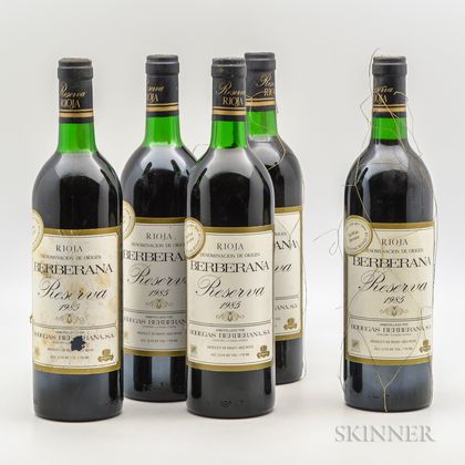 Berberana Rioja Riserva 1985, 5 bottles 