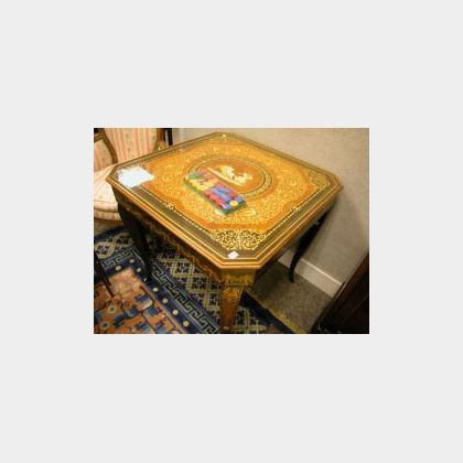 Venetian-style Marquetry Gaming Table. 
