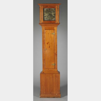 English Pine Tall Case Clock
