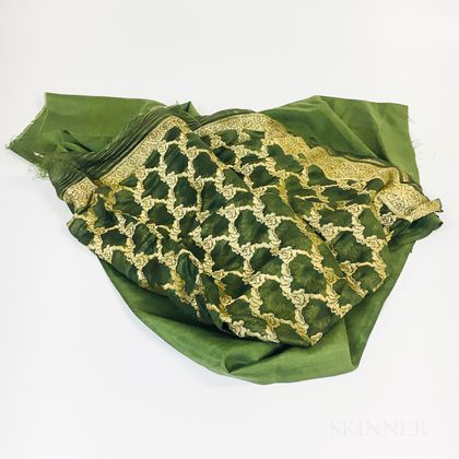 Two Green Silk Textiles