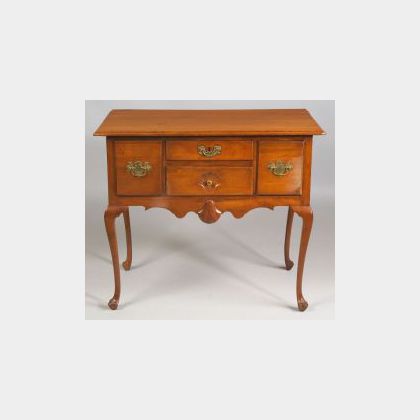 Queen Anne Cherry Carved Dressing Table