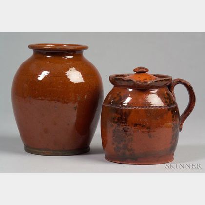 Two Redware Items