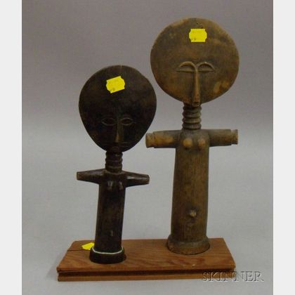 Two African Carved Wood Fertility Figures