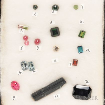 Group of Unmounted Tourmalines