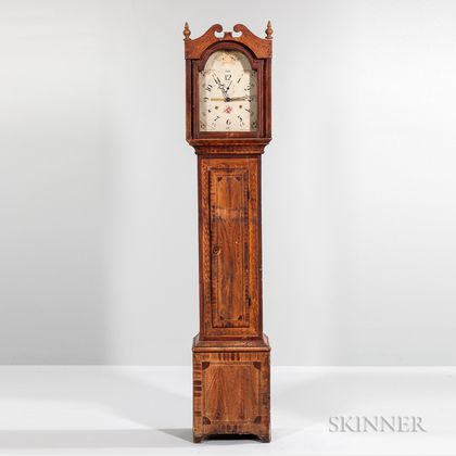Grain-painted Pine Tall Clock