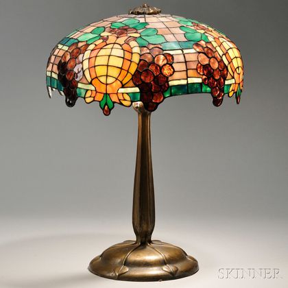 Mosaic Glass Table Lamp Attributed to Gorham
