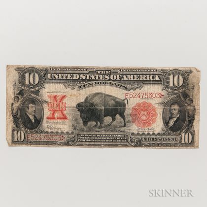 1901 $10 Legal Tender "Bison" Note