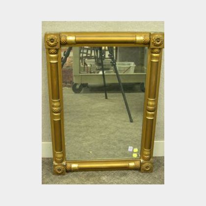 Giltwood Split Baluster Mirror. 