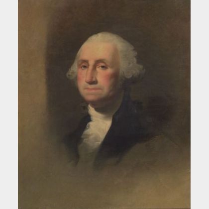 After Gilbert Charles Stuart (American, 1755 - 1828) Portrait of George Washington.