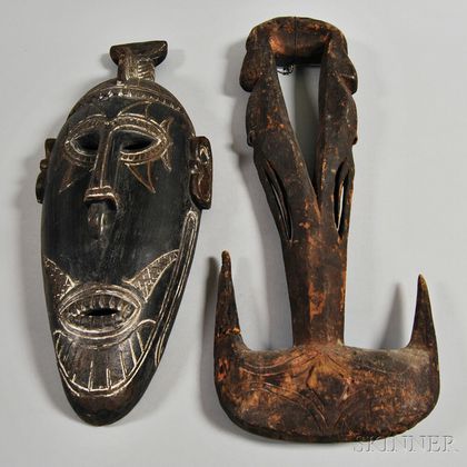 Two New Guinea Carved Wood Items