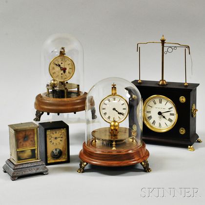 Two Yale and Three Other Clocks